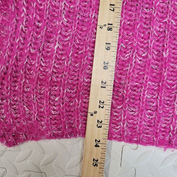 Anthropologie Pilcro Textured Tunic Sweater Size Small Oversized Pink White - Picture 8 of 11